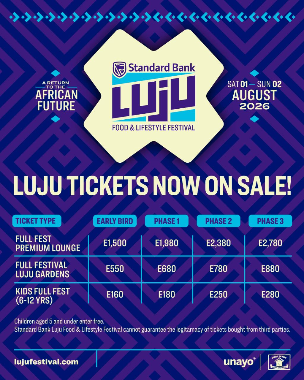 Standard Bank Luju Food & Lifestyle Festival 2026 - Outlets Pic